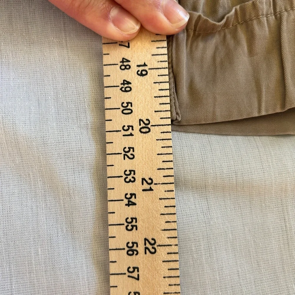 Lee Cargo Shorts Women 14 Medium Tan One True Fit Low Rise Utility Cuffed Khaki